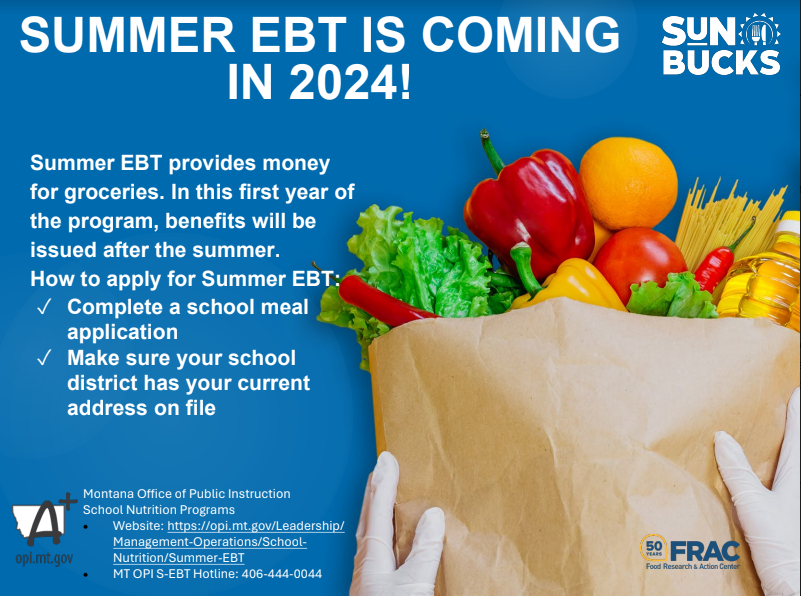 Summer EBT is coming in 2024. See website to complete an application